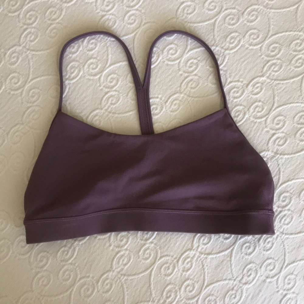 Lulu Lemon Flow Y Bra - size 8, Dusty Plum